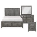 NKS1450MZ Wooden 2 Drawers Platform Bedroom Sets in Queen/ King Size and Mattress