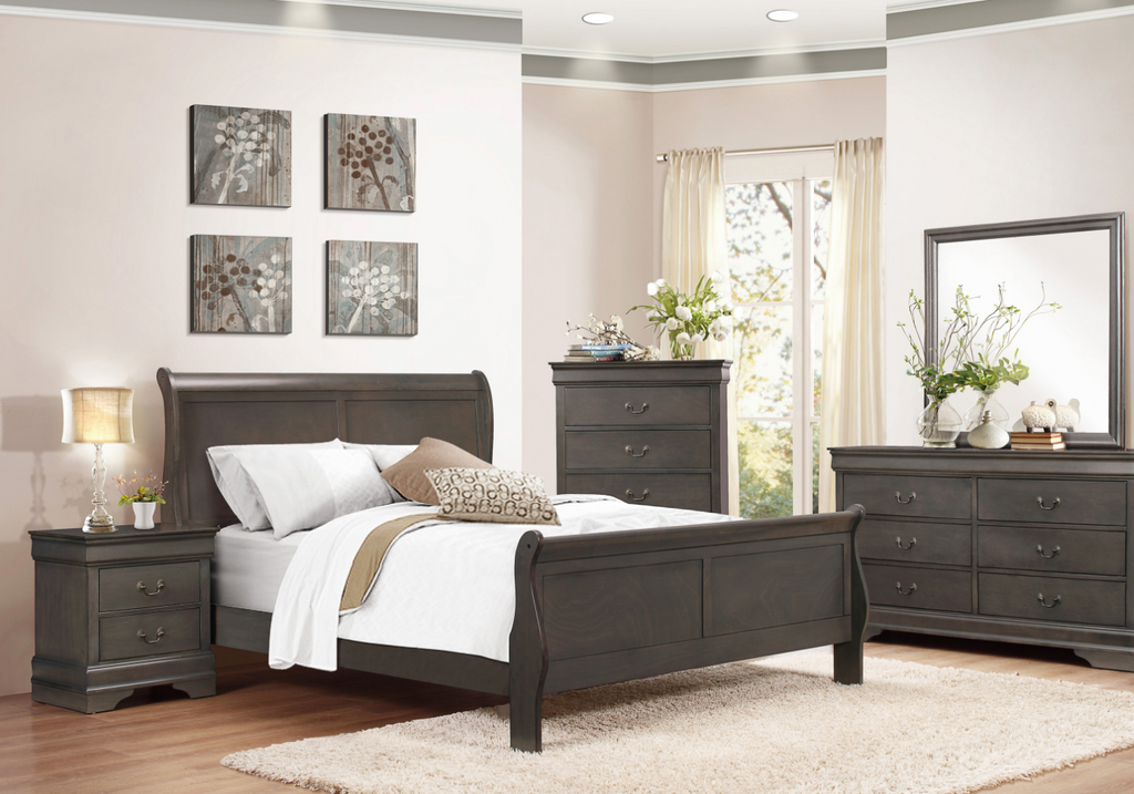 NKS2147SGMZ Sleigh Bed Available in Twin/ Full/ Queen / King Sizes