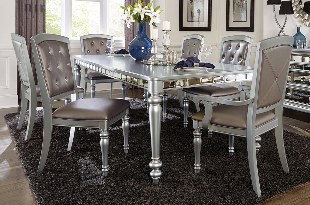 NKS5477NMZ Large Extendable Wooden Dining Set with Server/Buffet