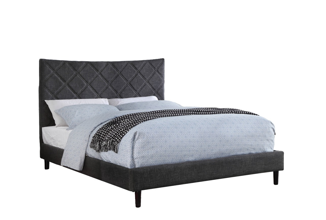 NKS5829DGYMZ Fabric Platform Bed in Queen/Full/ King Sizes