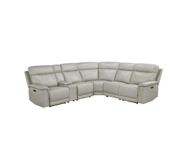 NKS9199TPESS6MZ Leather Sectional Electric Power Recliner Sofa