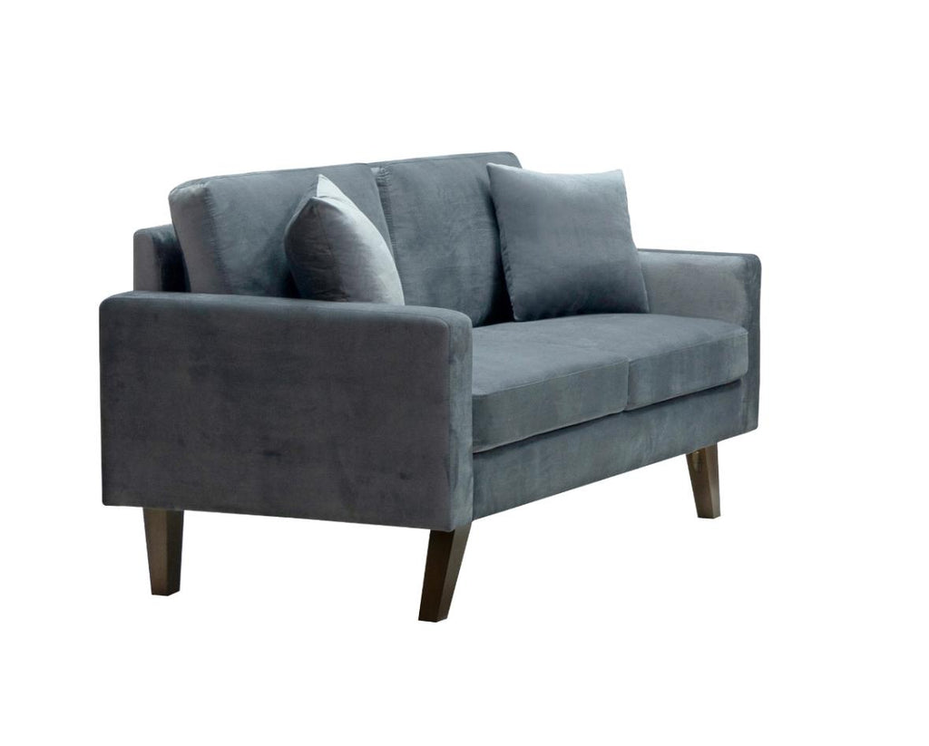 NKS9044VGY Velvet Sofa + Love Seat ( Limited Stocks )