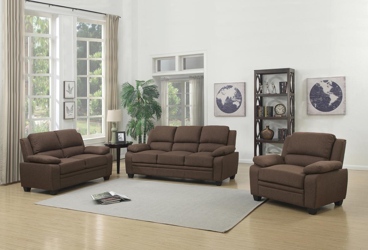 NKS9151MZ   Fabric Sofa + Love Seat + Chair in 3 Colors