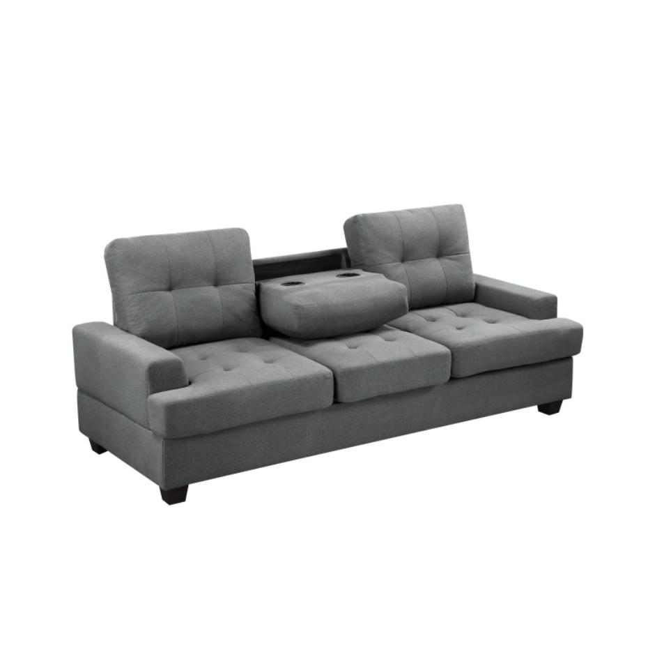 NKS9367DGYMZ Fabric Sofa + Love Seat + Chair (Limited stocks)