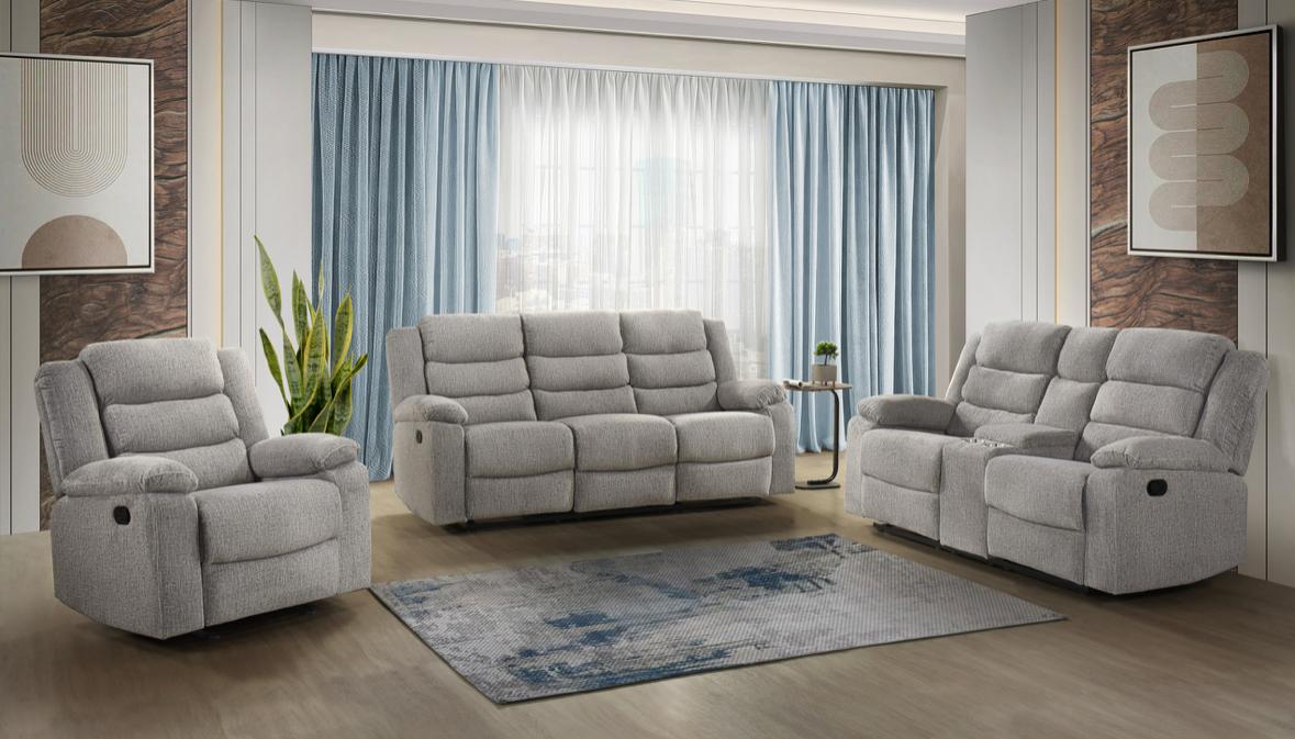 NKS99092BRGMZ Fabric Manual Recliner Sofa ,Love Seat & Chair