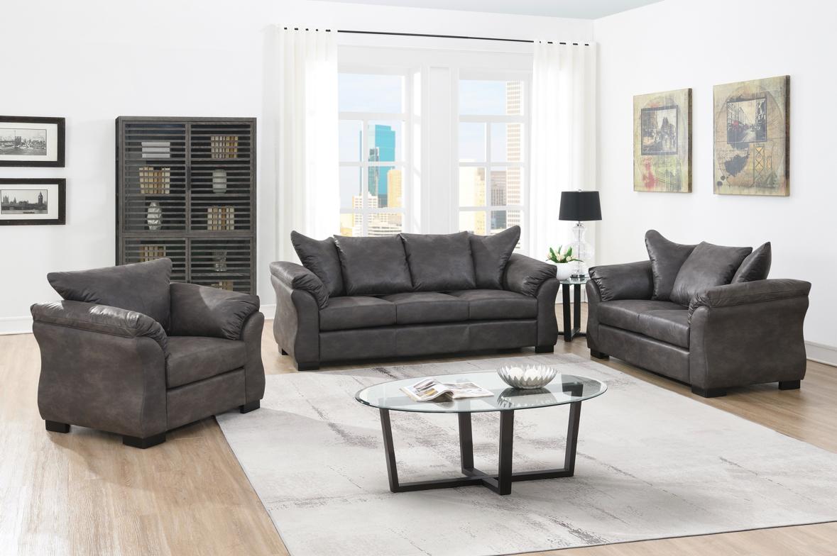 NKS99075CHRMZ Micro Fibre Sofa,Love Seat and Chair