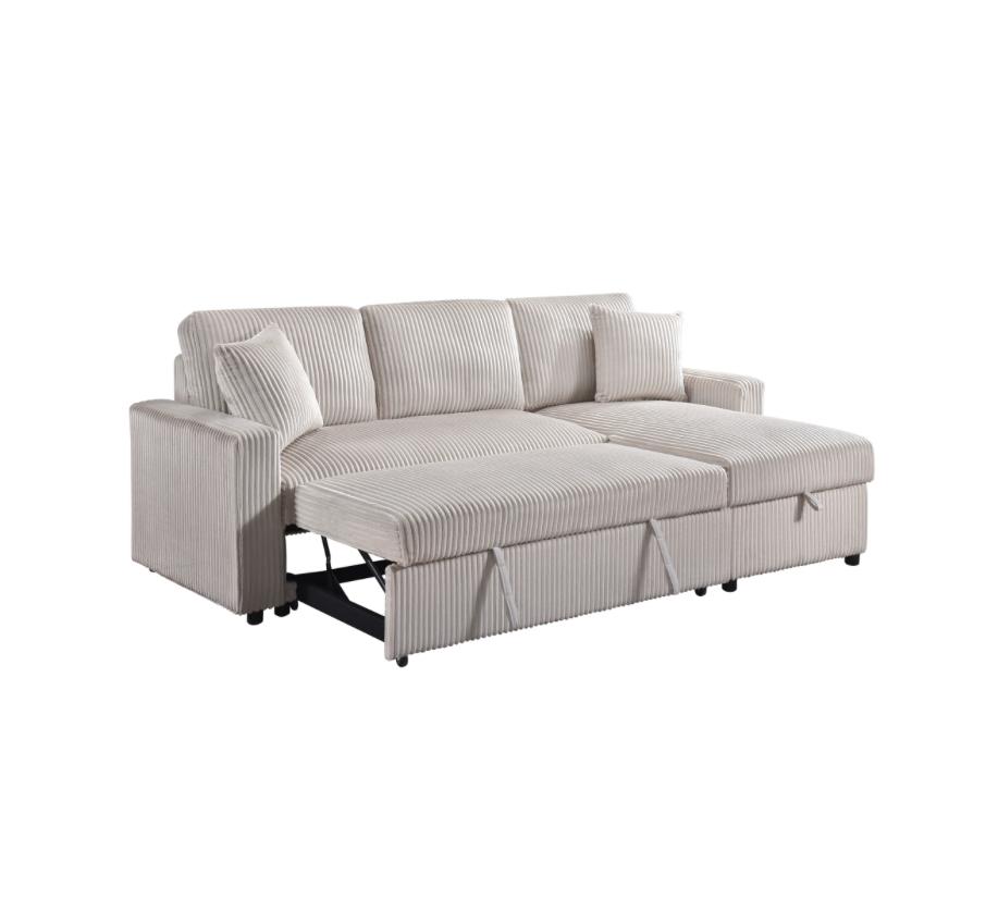 NKS99080BESS  2-piece Sectional with Pullout Sleeper, Reversible Storage Chaise, & 2 Pillows