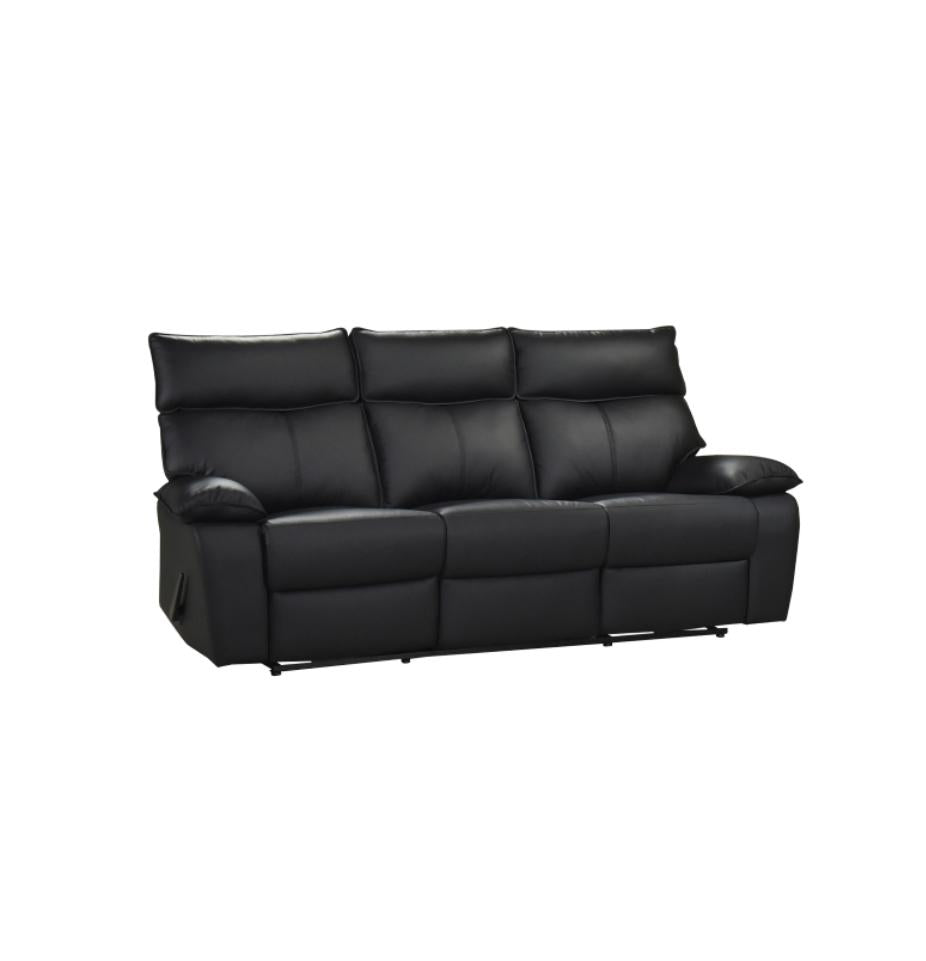 NKS99087BLKMZ Leather Manual Recliner Sofa,Love Seat & Chair