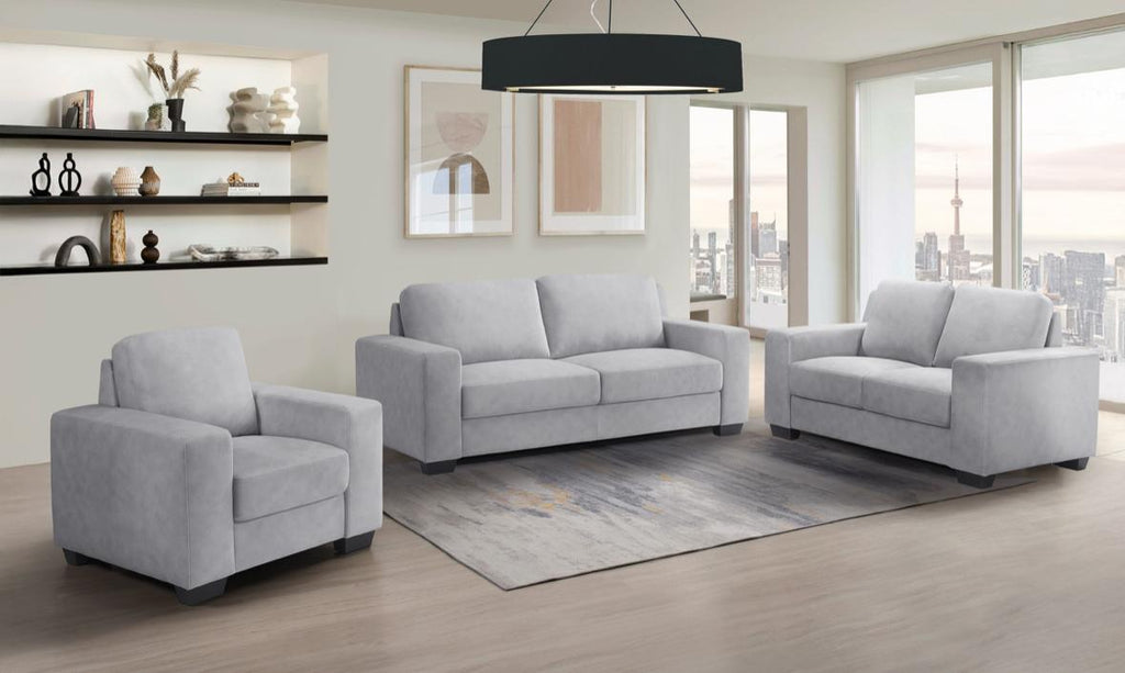 NKS99088LGYMZ Micro Fibre Sofa,Love Seat and Chair