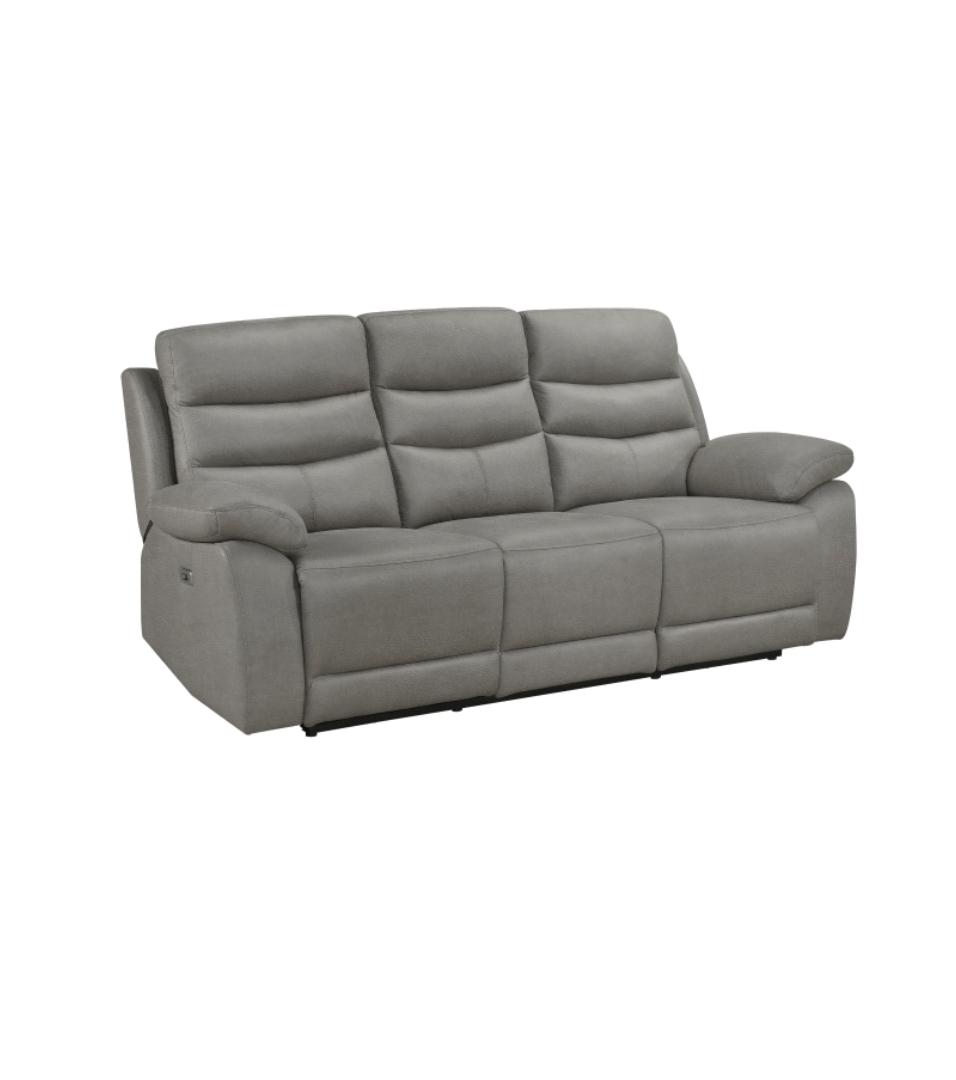 NKS99090GRYMZ Electric Powered Recliner Sofa, Love Seat & Chair