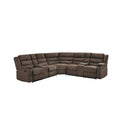 NKS99091BRWSS  3-piece Reclining Sectional with Left Side & Right Side Consoles