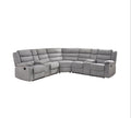 NKS99091GRYSS  3-piece Reclining Sectional with Left Side & Right Side Consoles