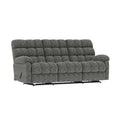NKS99112GYMZ Fabric Manual Recliner Sofa,Love Seat & Chair