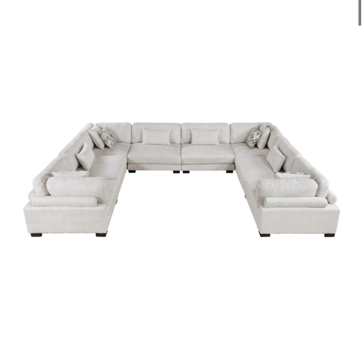 NKS9555BEG*84CR4AC  8-Piece Modular Sectional