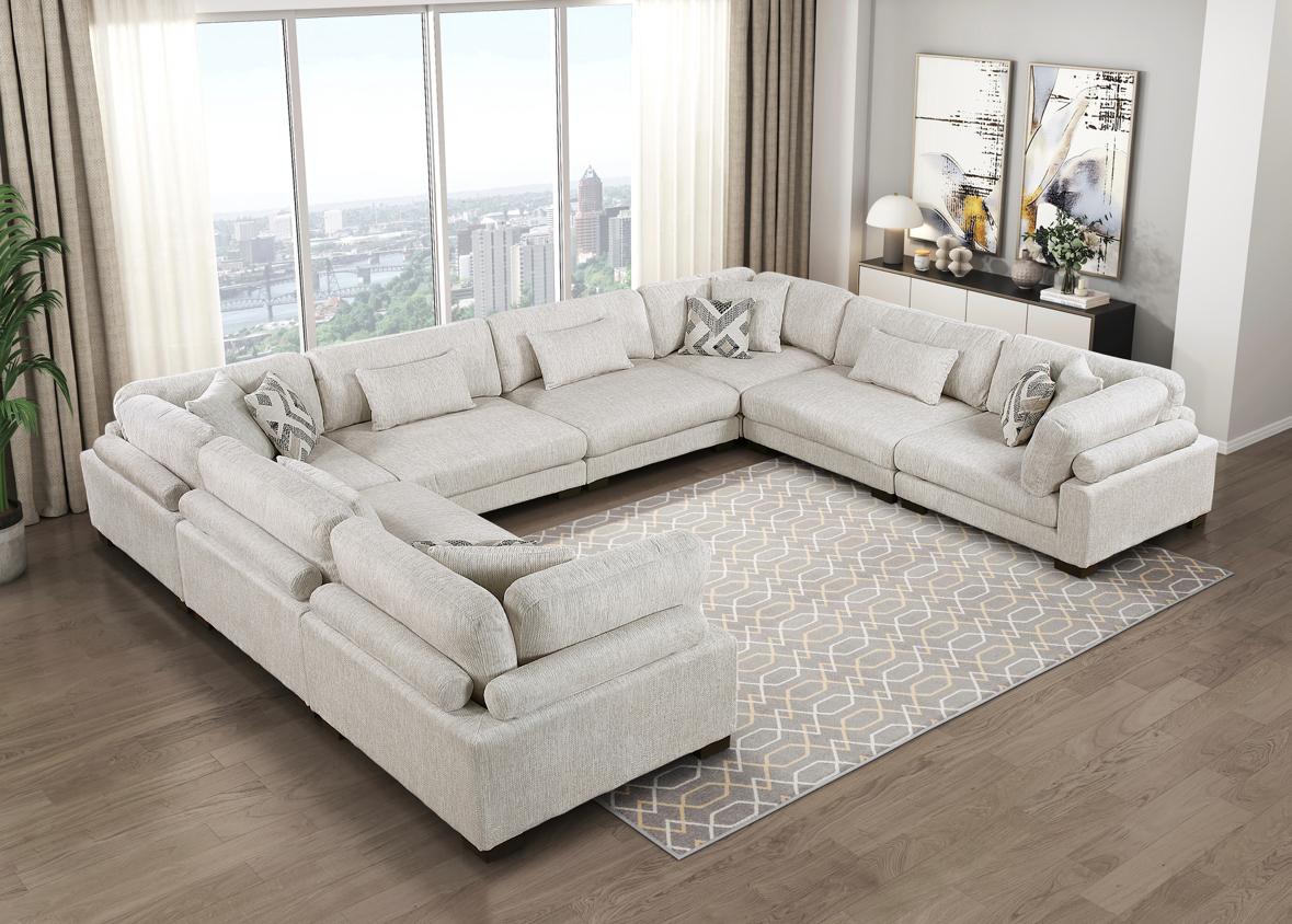 NKS9555BEG*84CR4AC  8-Piece Modular Sectional