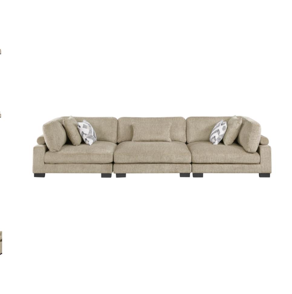 NKS9555BRW*42AC2VC  4-Piece Modular Sectional with Chaise