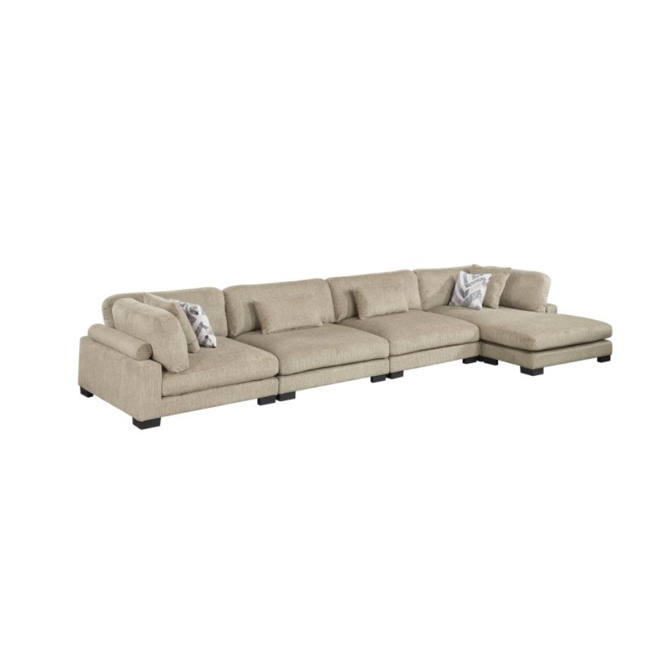 NKS9555BRW*4CR2ACVC  4-Piece Modular Sectional with Chaise