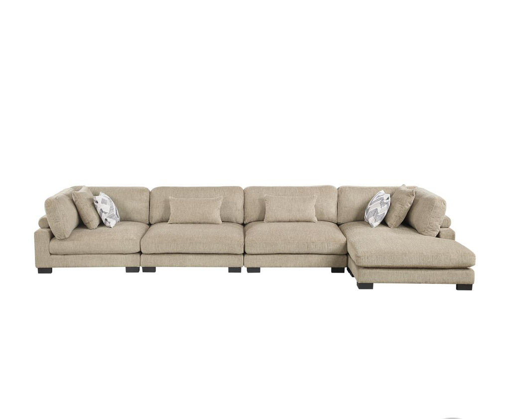 NKS9555BRW*4CR2ACVC  4-Piece Modular Sectional with Chaise