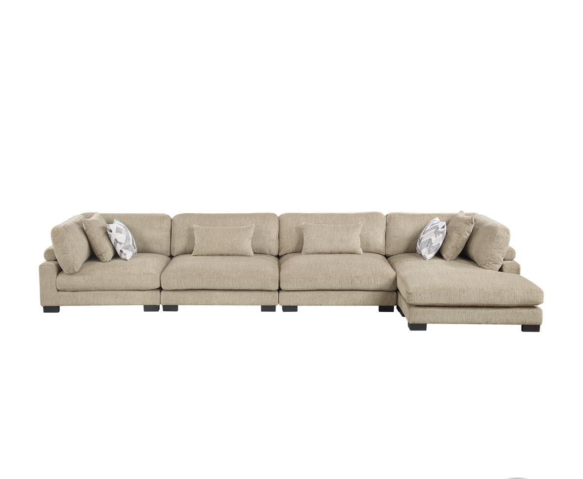 NKS9555BRW*4CR2ACVC  4-Piece Modular Sectional with Chaise