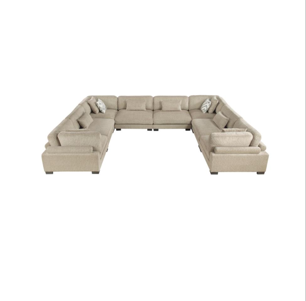 NKS9555BRW*84CR4AC  8-Piece Modular Sectional