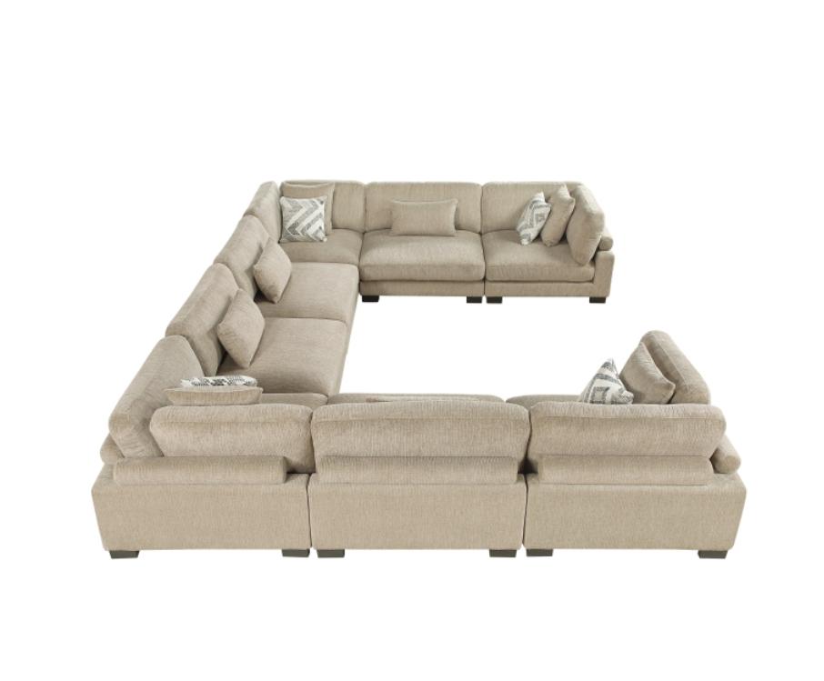 NKS9555BRW*84CR4AC  8-Piece Modular Sectional