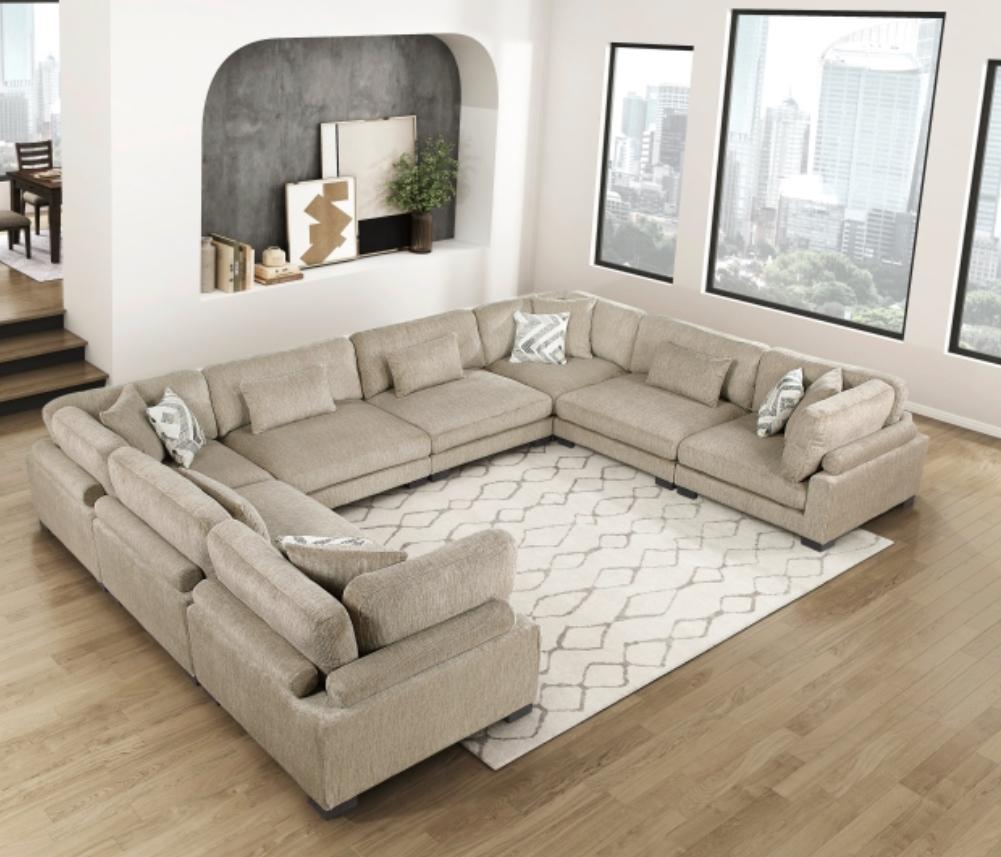 NKS9555BRW*84CR4AC  8-Piece Modular Sectional