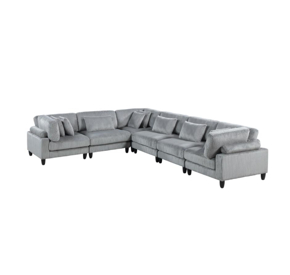 NKS9688GY*63CR3AC  6-Piece Modular Sectional
