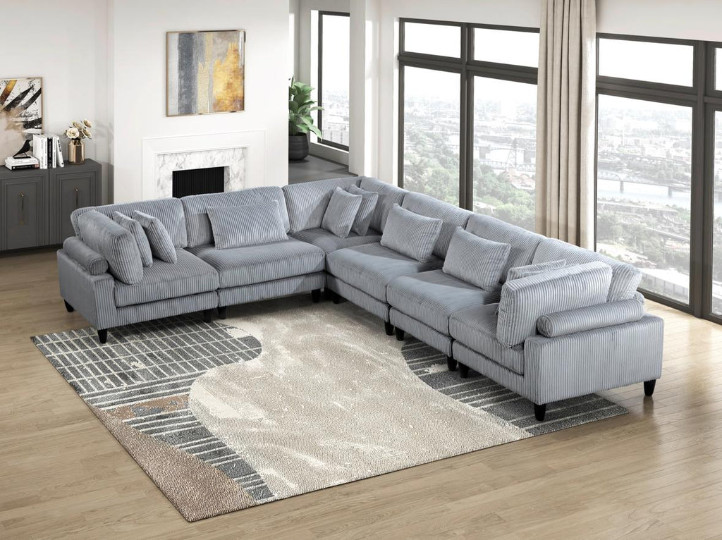 NKS9688GY*63CR3AC  6-Piece Modular Sectional