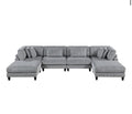 NkS9688GY*62CR2AC2OT 6-Piece Modular Sectional with Ottomans