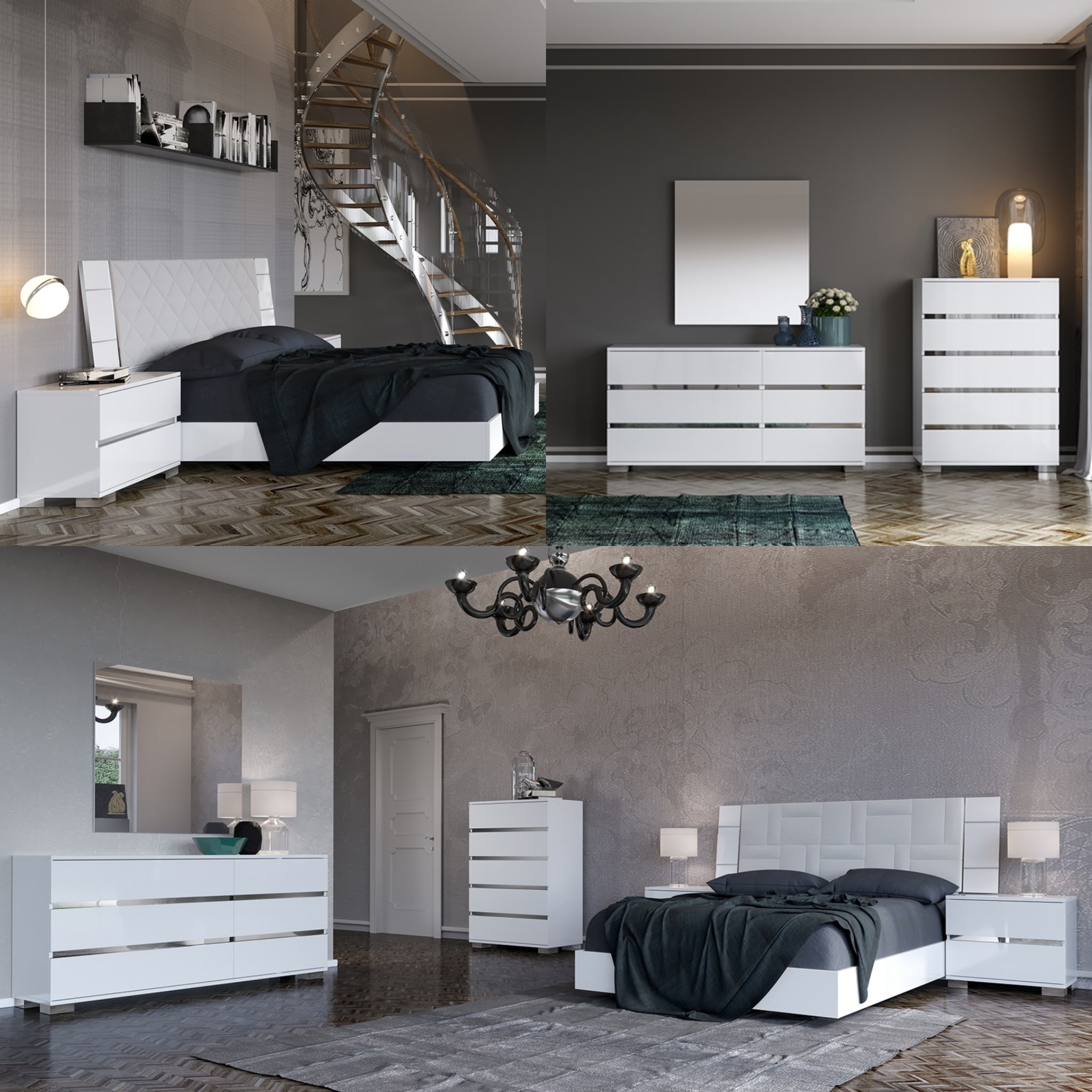 NKSDREAMGEO/ROMBUS Real Italian Bedroom Set (Status Italy Brand)