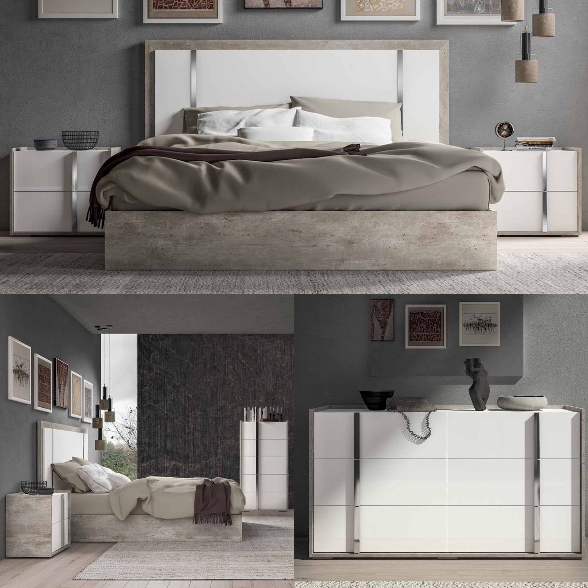 NKSTREVISOMZ Real Italian Bedroom Set Status Italy Brand