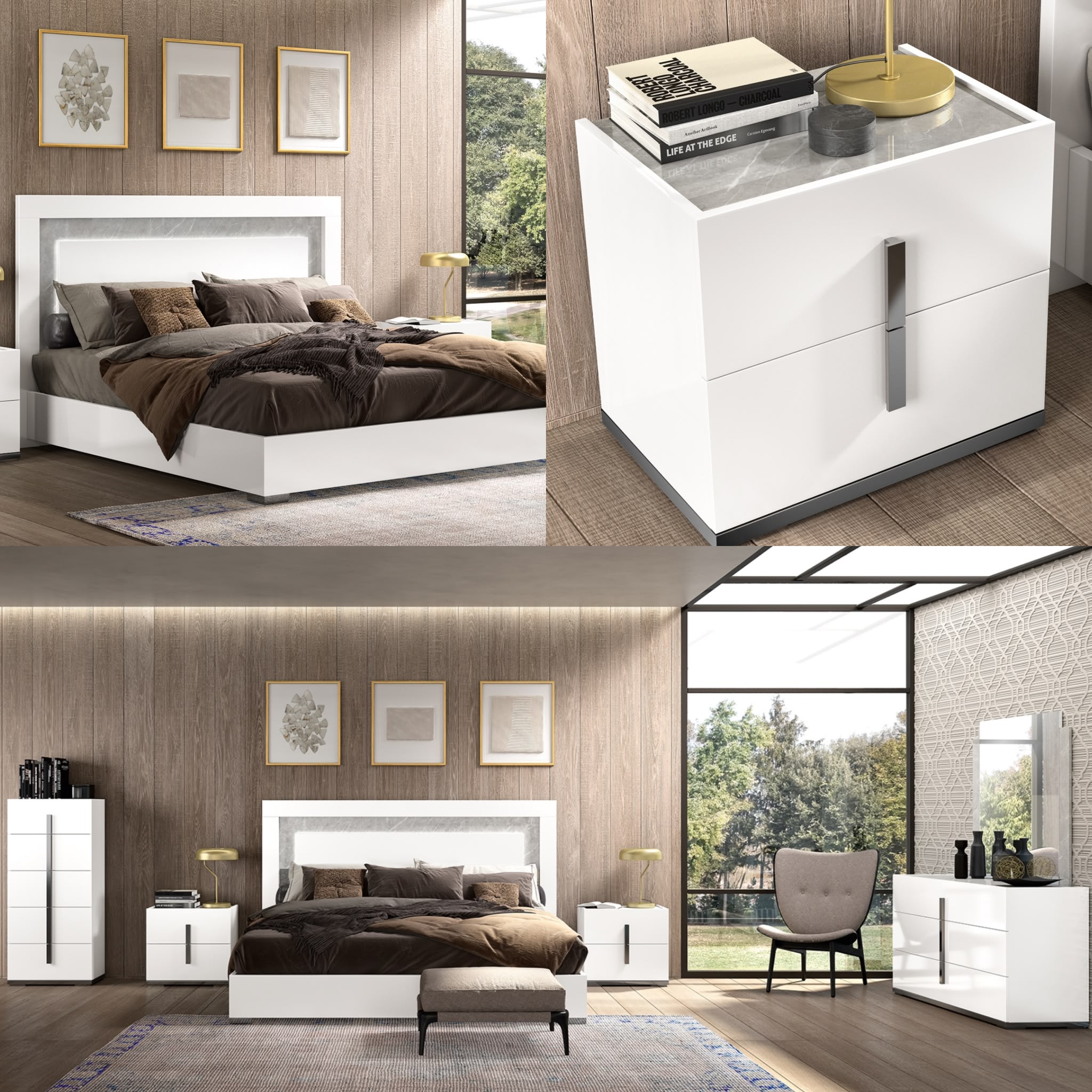 NKSMARAMZ Real Italian Bedroom Set (Status Italy Brand)