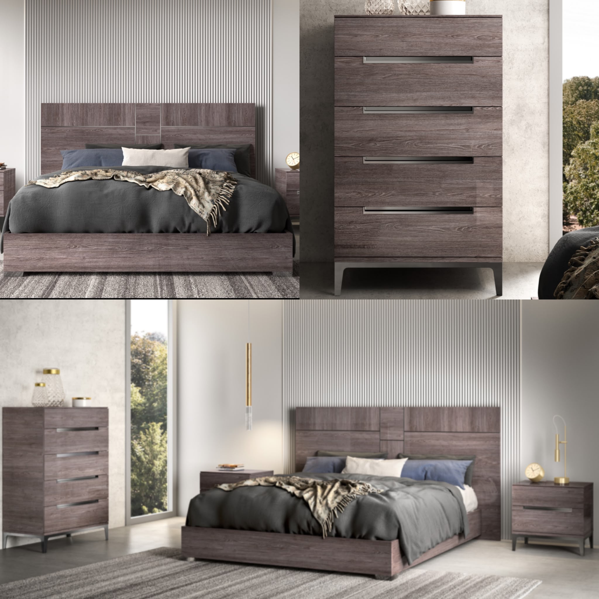 NKSVIOLA Real Italian Bedroom Set (Status Italy Brand)