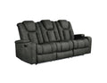 NKS99211CHR Power Reclining Sofa with Drop-Down Table, Power Headrests, Power/Charging Outlets, Storage Arms, Cupholders, & LED Lights