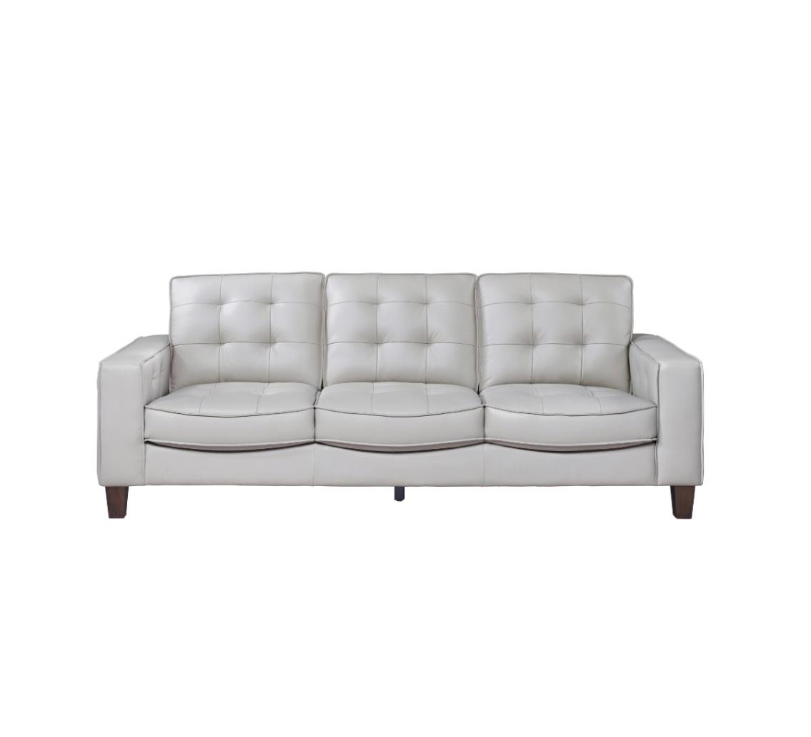 NKS99266LGY Leather Sofa and Love Seat