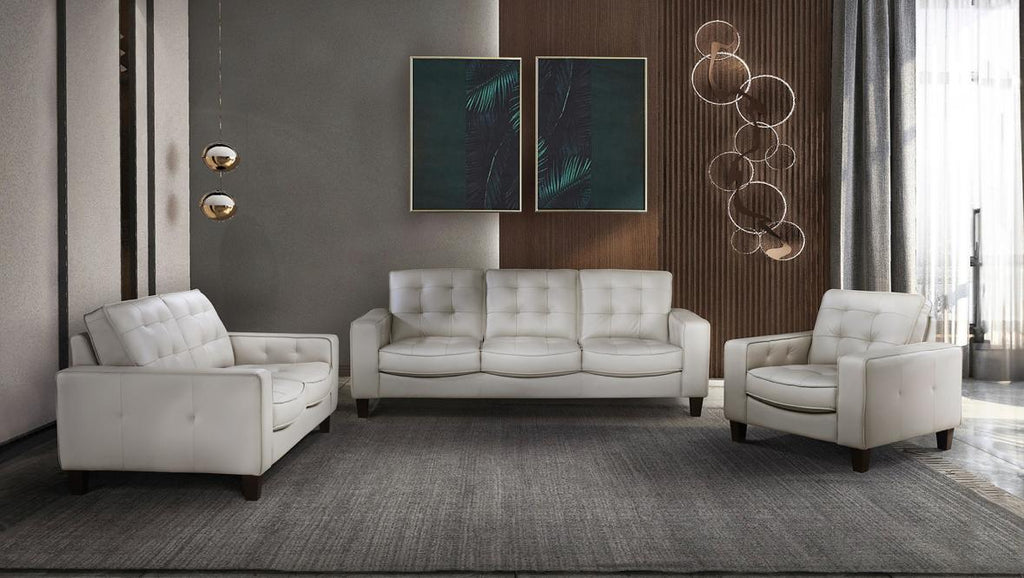 NKS99266LGY Leather Sofa and Love Seat