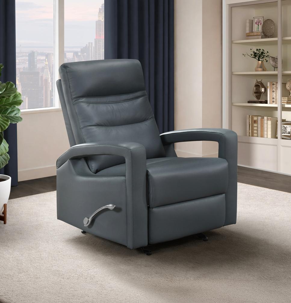 NKS99500BGY-1G  Leather Glider Recliner Chair