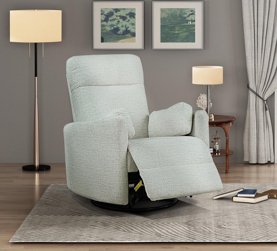 NKS99615BE-1G  Fabric Swivel Glider Recliner Chair