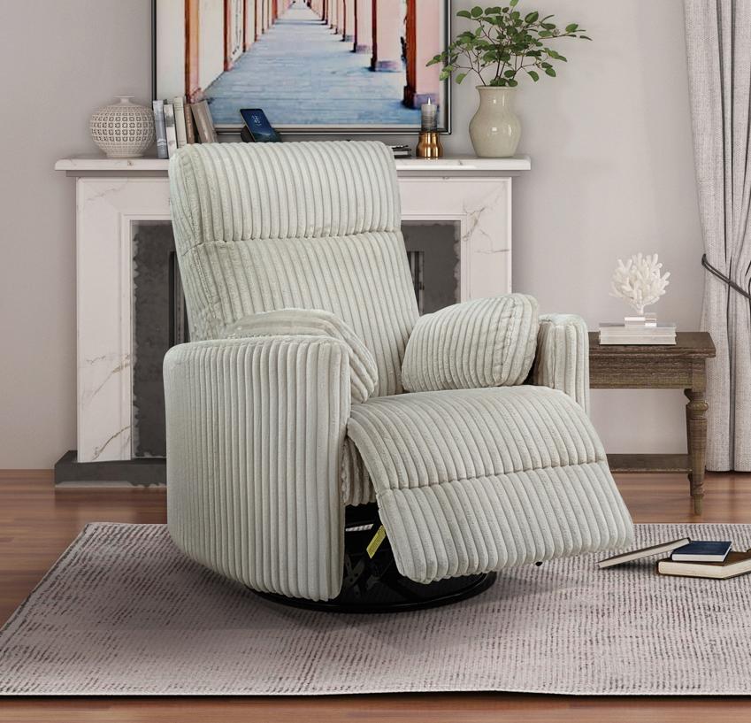 NKS99615IV-1G  Fabric Swivel Glider Recliner Chair