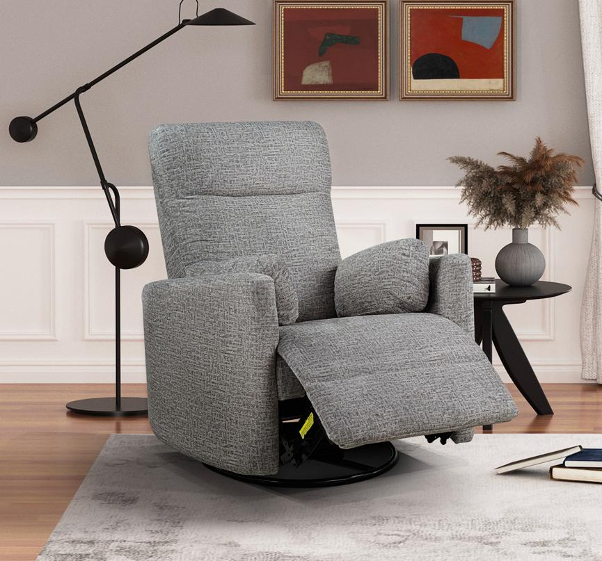 NKS99615TP-1G  Fabric Swivel Glider Recliner Chair