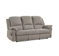 NKS99704GRYMZ Fabric Manual Recliner Sofa,Love Seat & Chair