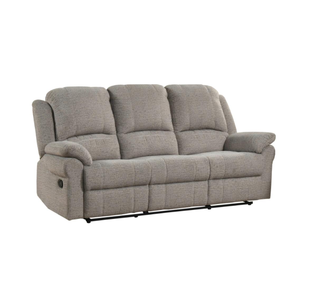 NKS99704GRYMZ Fabric Manual Recliner Sofa,Love Seat & Chair