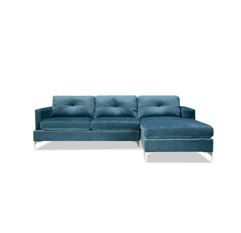 NKS99814BLUSSR  Fabric Sectional with Right side Chaise