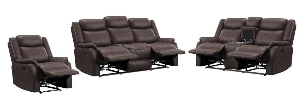NKS99902BRW Micro Fibre Manual  Recliner Set