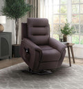 NKS99907BRW-1LT  Medical Power Lift Chair, Brown Non-Skid Faux Leather