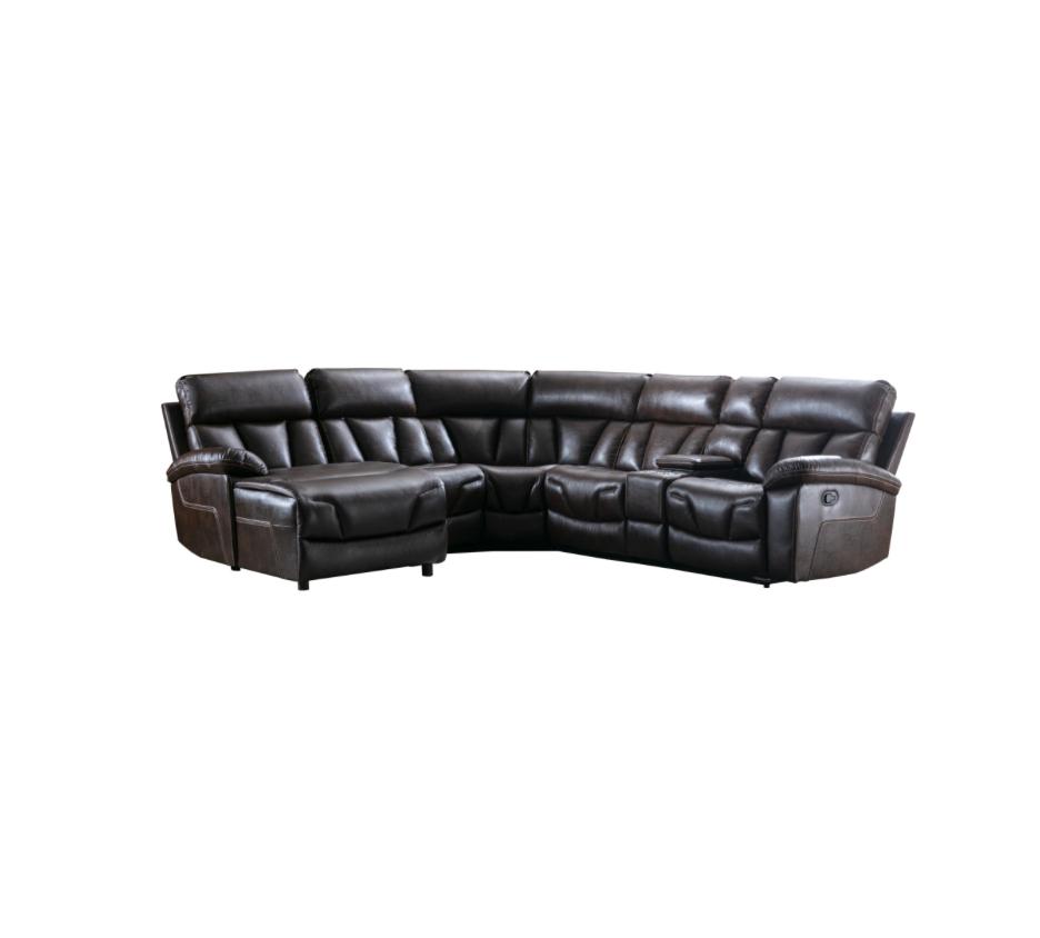 NKS99931BRWSS6L Reclining Sectional with Left Side Chaise & Wireless Charger Console