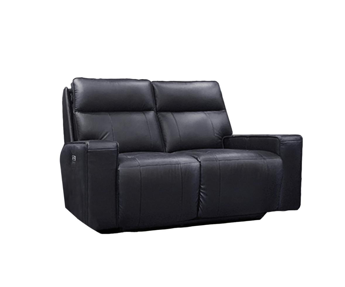 NKS99943P-BLK Leather Dual Power Double Reclining Sofa, Love Seat with Power Headrests