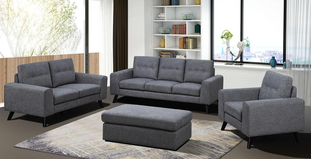 NKS99947GRYMZ Fabric Sofa , Love Seat and Chair