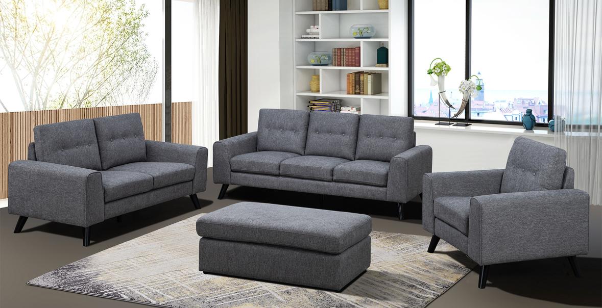 NKS99947GRYMZ Fabric Sofa , Love Seat and Chair