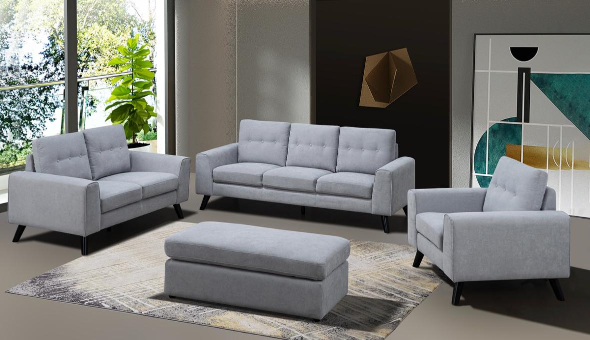 NKS99947LGYMZ Fabric Sofa , Love Seat and Chair